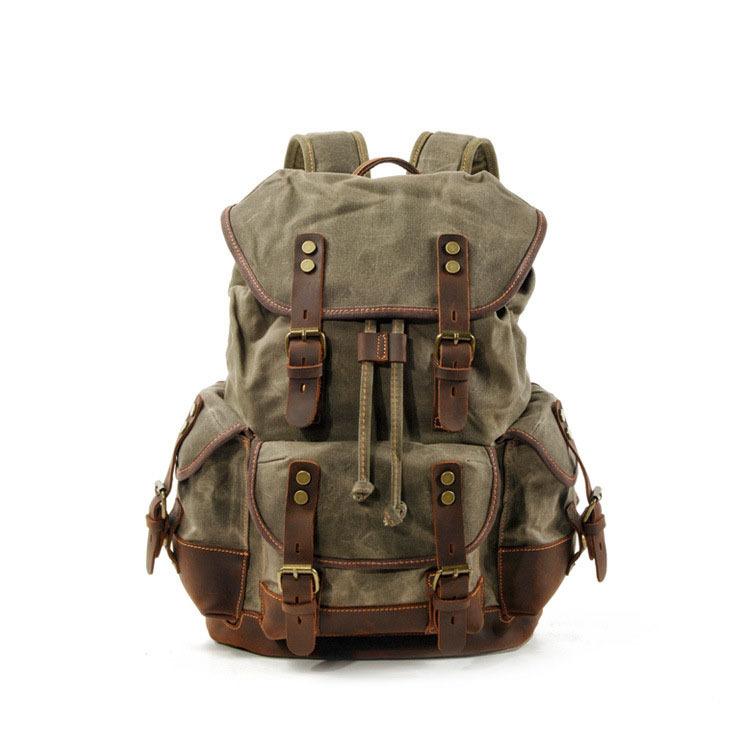 Canvas Genuine Leather Hiking Backpack 2025 Fall/Winter New_voghion.com