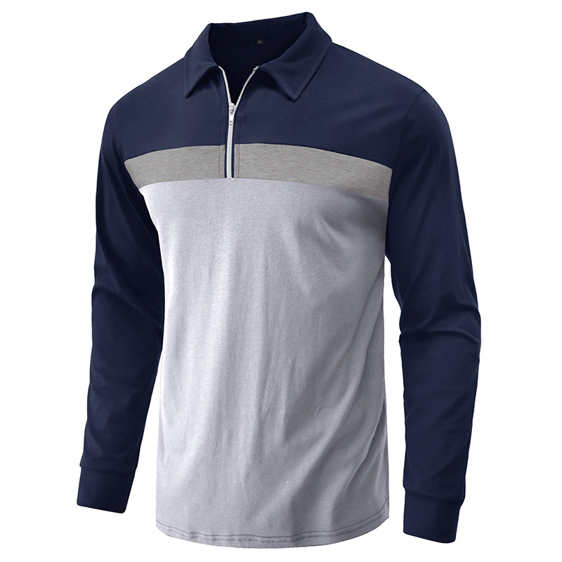 T-shirt 2023 autunno/inverno nuova polo colorata con colletto per uomo maniche lunghe_voghion.com