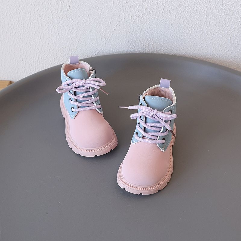 Scarpe da esterno impermeabili per bambine e bambini, in pelle, stile coreano, modello Martin, alla moda, primaverili e autunnali_voghion.com