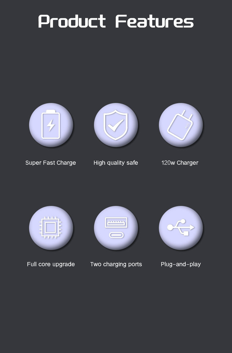 120 W superschnelles Flash-Telefonladegerät nach britischem Standard, geeignet für Apple 15 Huawei Xiaomi Ladekopf_voghion.com