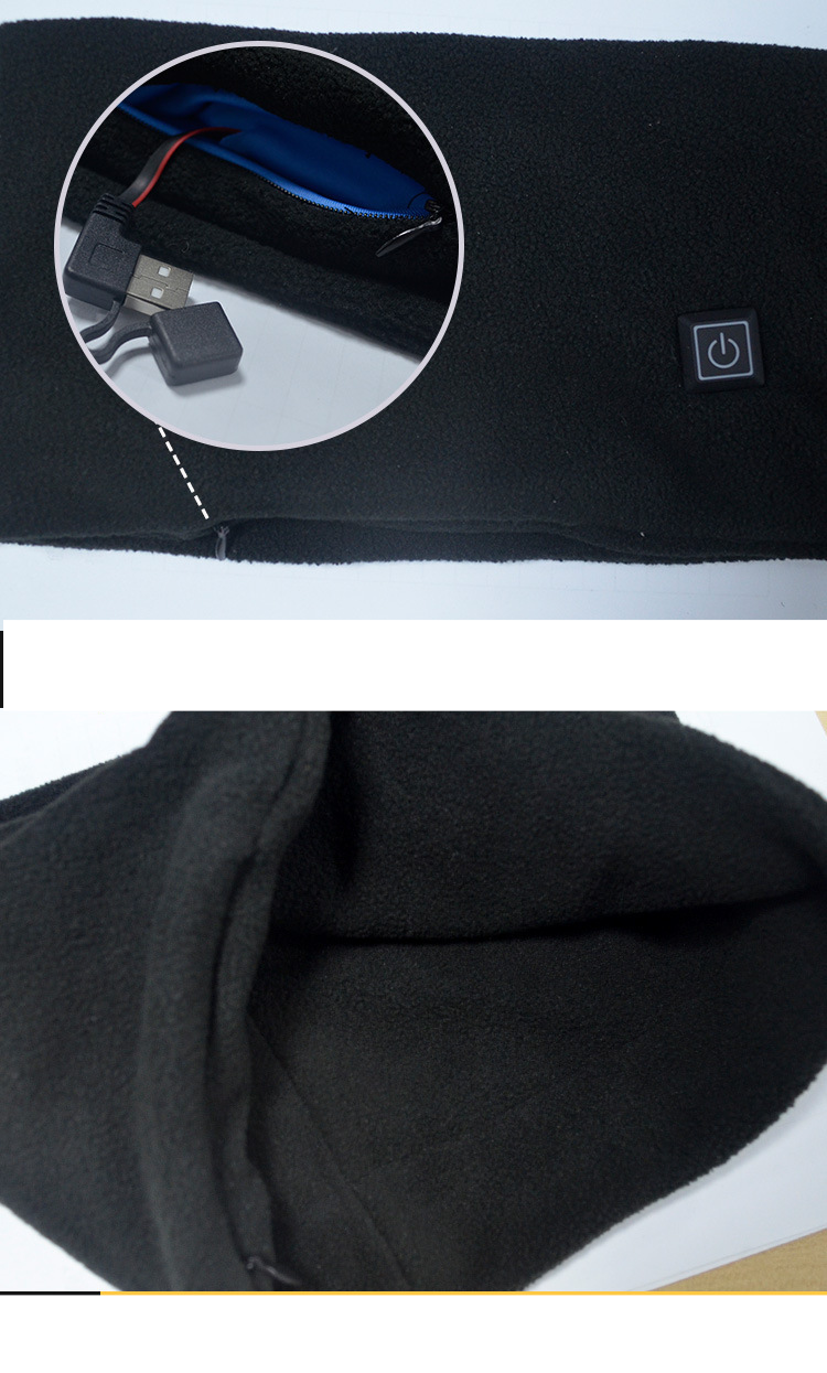 Winter smart charging heating scarf men and women USB plus electric heating warm neck cover outdoor cycling cold proof neck cover_voghion.com