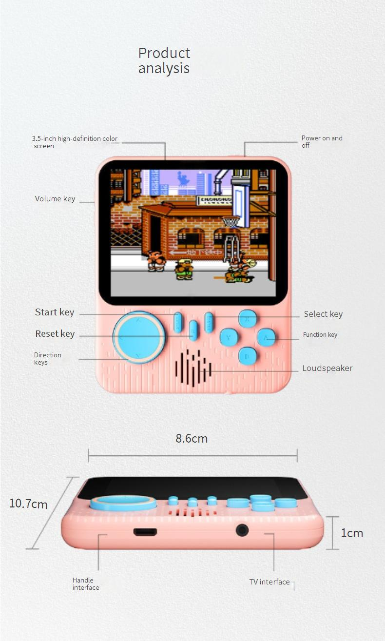 Video Game Consoles G7 Handheld Game Console 666 In One Retro Nostalgic Handheld Game Console Mini Childhood Double Game Card Machine_voghion.com