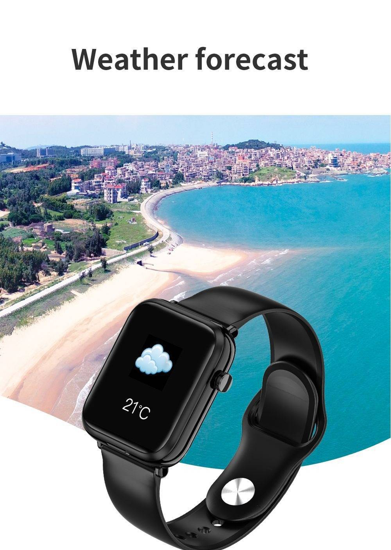 X8S Smart Watch With Built-in TWS Earbuds - Bluetooth Music, Heart Rate Monitor, Waterproof Fitness Tracker For Android, Black_voghion.com