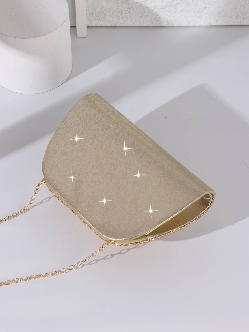 KOSÉ New Evening Bag, Classic Clutch Bag, Fashionable And Trendy Sequined Handle Chain Crossbody Clutch_voghion.com