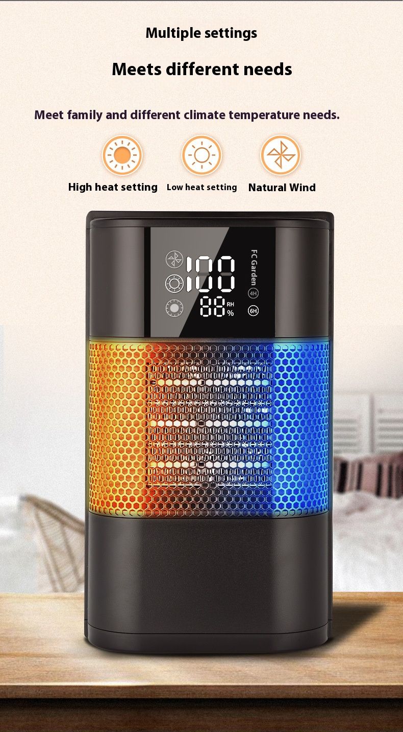 Ceramic Space Heater With Touch Control, 3-Speed & 8H Timer, 1300W Fast Heating, Quiet 36dB, Overheat & Tip-Over Protection For Home Office (10-20㎡)_voghion.com