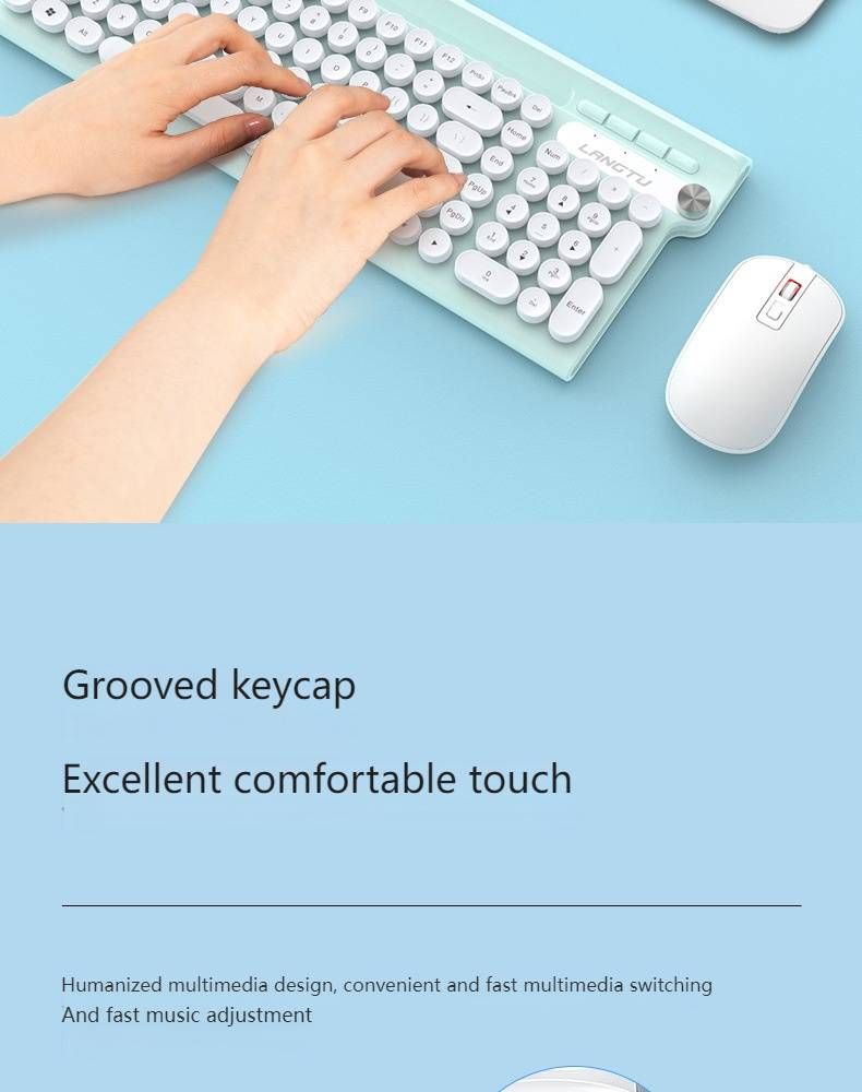 L3/L4 Wired Silent Mechanical Keyboard & Mouse Combo – Punk-Style ABS Keycaps, Waterproof Design, 102-Key Layout With Blue Switches_voghion.com