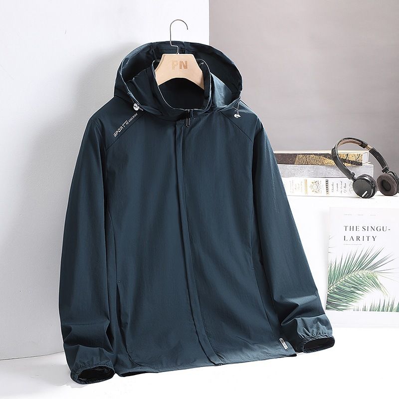 Giacca primaverile sottile elasticizzata in quattro direzioni, casual, ampia, taglia grande, sportiva, da uomo, autunno, moda_voghion.com