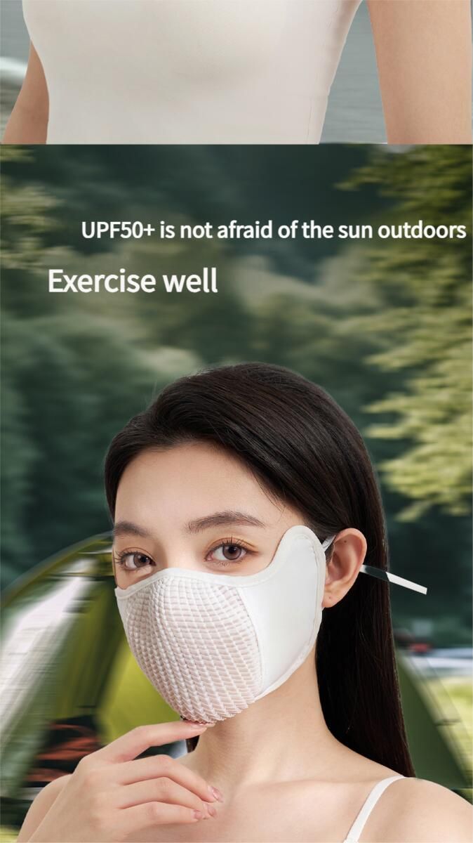 Maschera da ciclismo per uomo e donna, protezione solare UV, adatta per bici da strada, alpinismo, maschera in seta ghiacciata, indossabile con occhiali_voghion.com