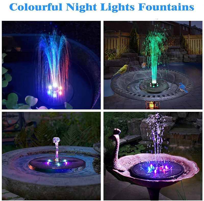 Nuova pompa galleggiante per lanterna con accumulo di energia solare, cortile esterno, vasca per uccelli, piscina, paesaggio, fontana, caratteristica dell'acqua_voghion.com