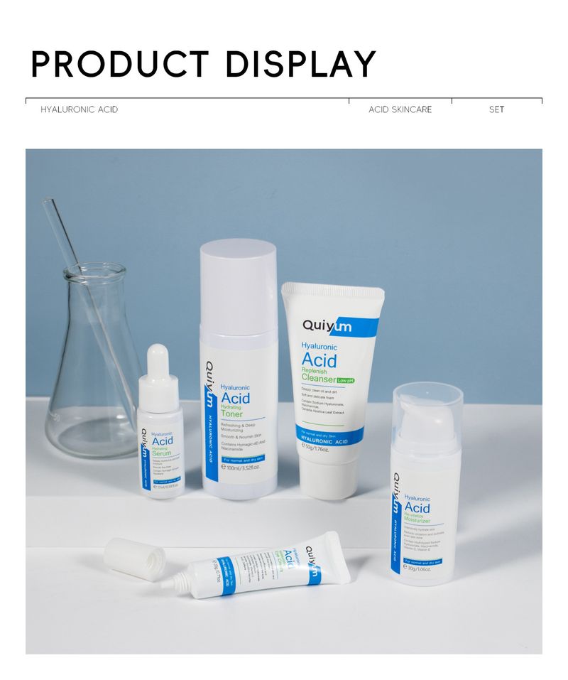 Set per la cura della pelle con acido ialuronico - Kit idratante e nutriente da 5 pezzi (approvato dalla FDA)_voghion.com