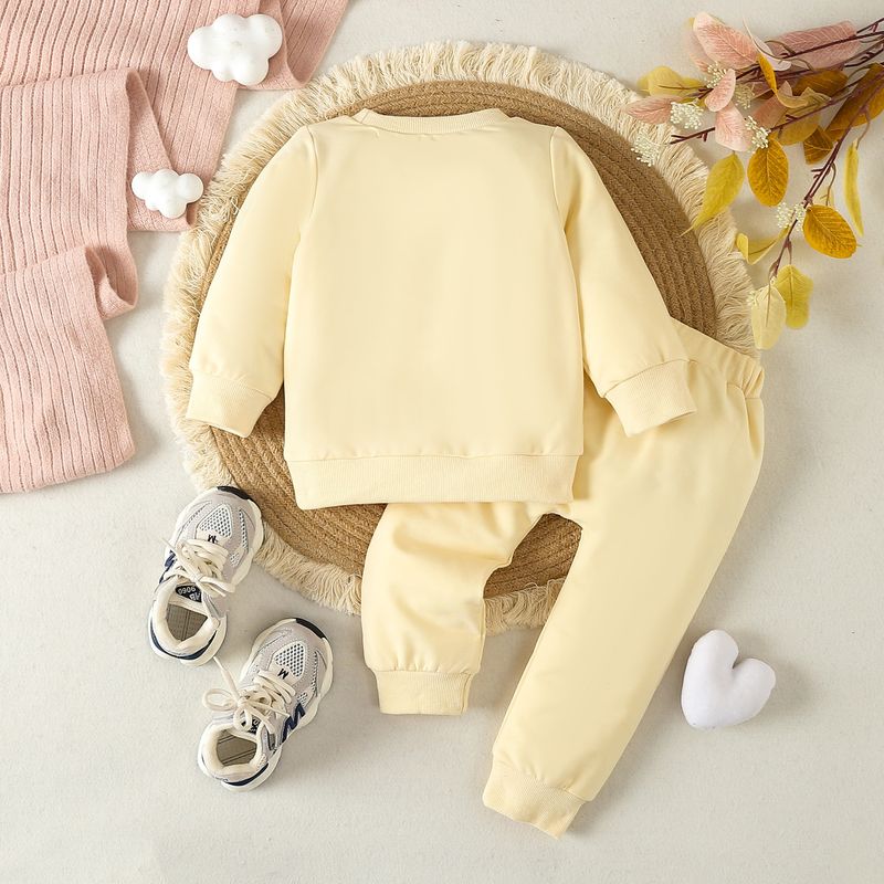 2024 Abbigliamento per bambini e neonati, stile sportivo casual, asciugamano, ricamo, felpa con cappuccio, pantaloni, set_voghion.com