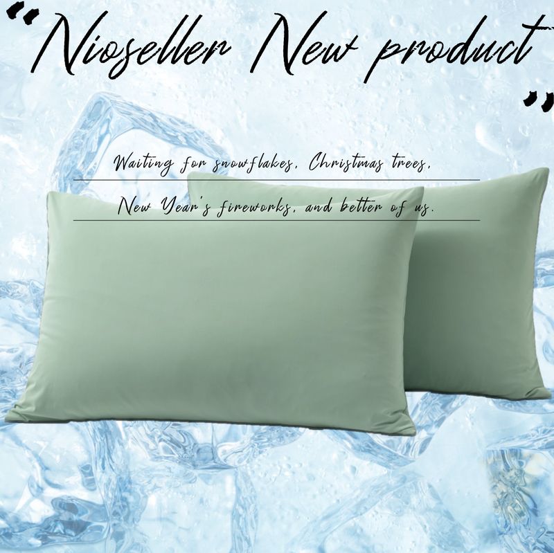 Summer New High Weight Solid Color Cool Silky Mattress Cover Pillowcase Set_voghion.com