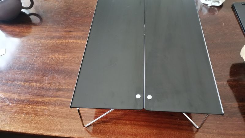 Ultra-Light Aluminum Folding Table - Instant 1-Second Setup Camping Desk For Picnics, BBQ, Fishing (Compact 29.8×21×7.5cm) With Carry Bag_voghion.com