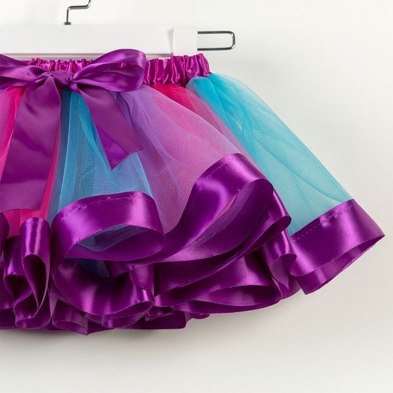 Abbigliamento per bambini 2024 abbigliamento per bambini con fodera in rete gonna arcobaleno danza spettacolo tutù per bambini gonna ragazze gonna corta_voghion.com