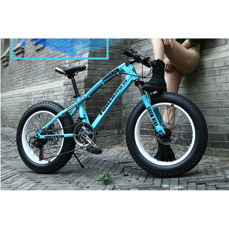 Direct Sales Snowmobile 26/ 20inch Dual Disc Brake Mountain Snow Beach Fat Tire Variable Speed Bicycle_voghion.com