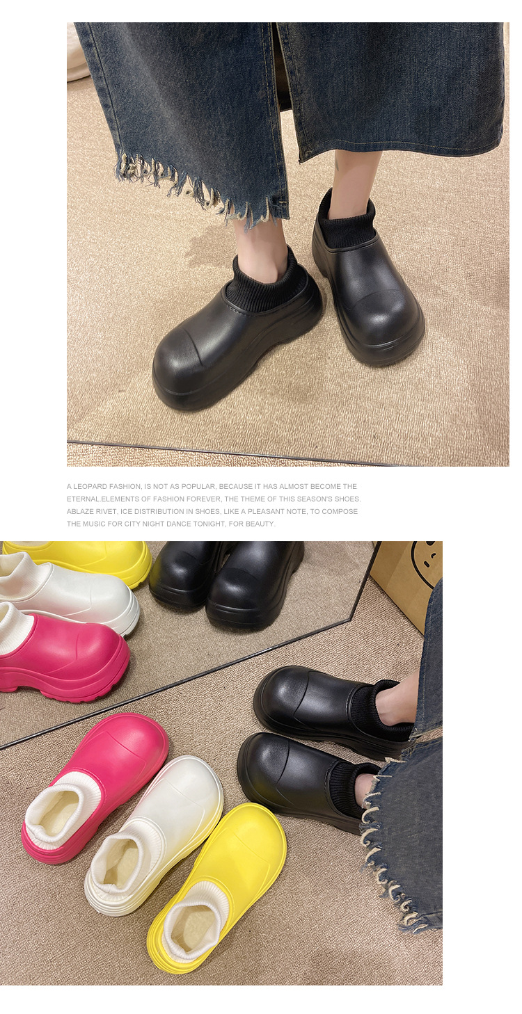 2023. aasta uued lühikesed puuvillased saapad, naiste talvised ülipaksu põhjaga, pehmest ja paksendatud soojad ühe pedaaliga puuvillased kingad, lumesaapad_voghion.com