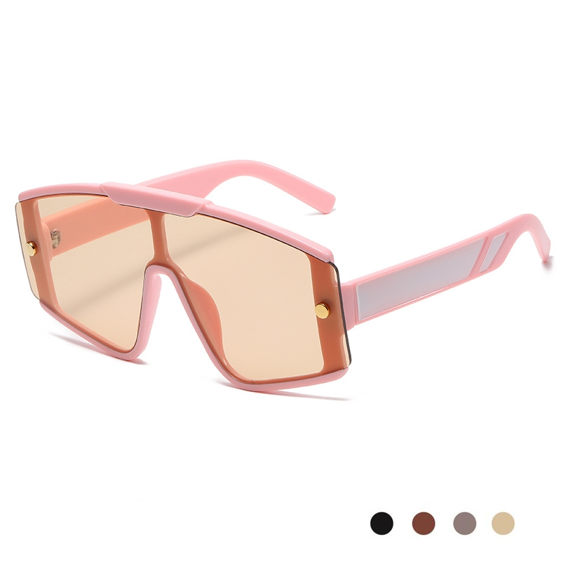 Designer style men's and women's high-end one-piece lenses, windproof goggles, men's and women's fashionable and personalized large frame sunglasses_voghion.com