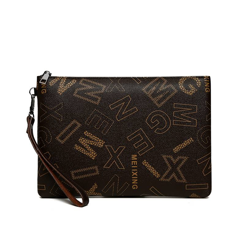 2024 Ny herrväska High-End Fashion Enfärgad Minimalistiskt tryck Hand-Carry Portfölj_voghion.com