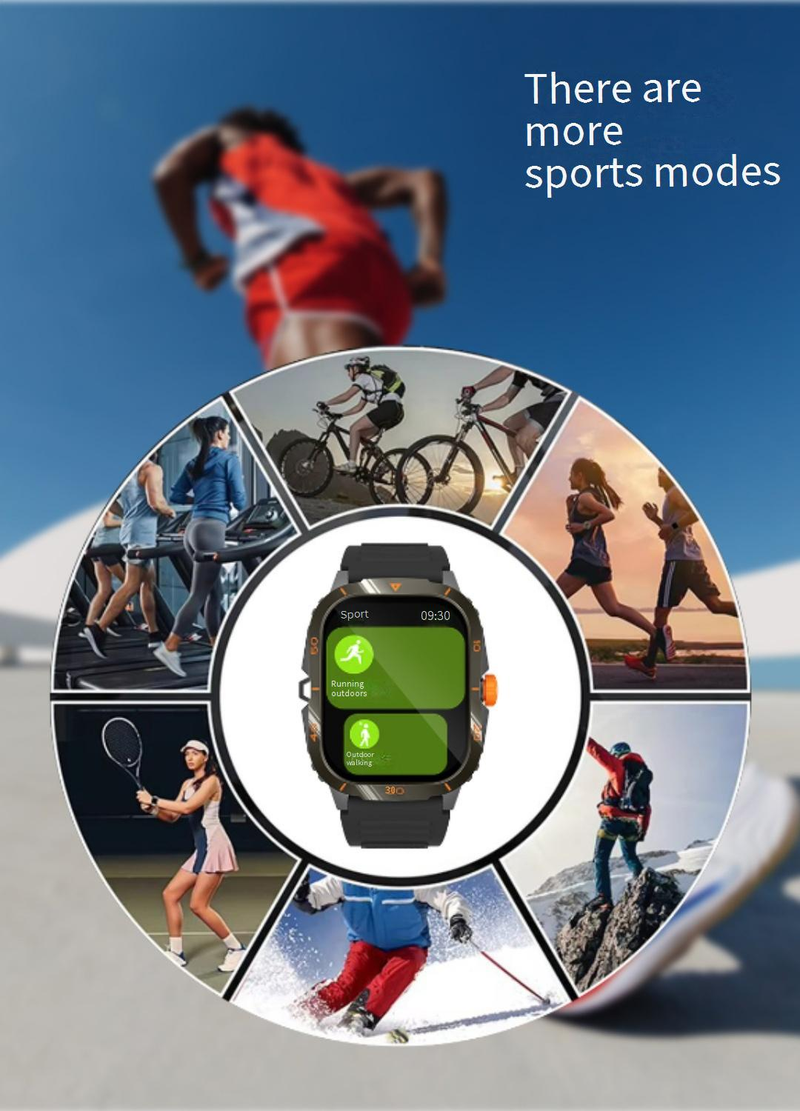 Montre connectée anti-sports trois fonctions Bluetooth appel santé sport informations rappel multifonction table intelligente_voghion.com
