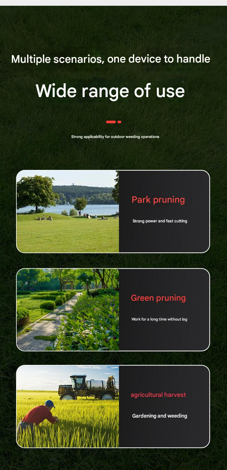 Electric Household Brushless Pruning Machine Lithium Battery High Power Multi-function Lawn Mower For Orchard And Agriculture Rechargeable_voghion.com