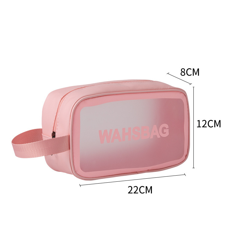 Klare, transparente Make-up-Tasche – wasserdichter Kosmetik-Organizer aus mattiertem PU mit großem Fassungsvermögen für Reise- und Schwimmutensilien_voghion.com