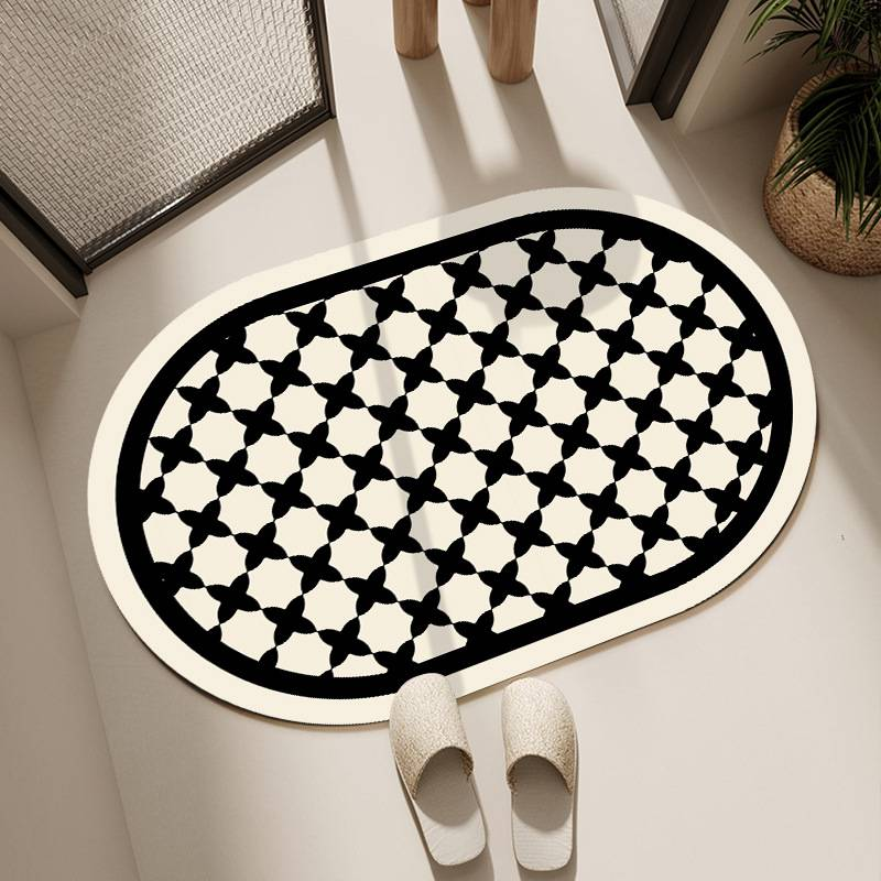 Tappetini francesi, zerbini per doccia con fiori, tappetini assorbenti per il bagno, tappetini per il bagno ad asciugatura rapida, tappetini assorbenti per il bagno, tappetini multi-materiale_voghion.com