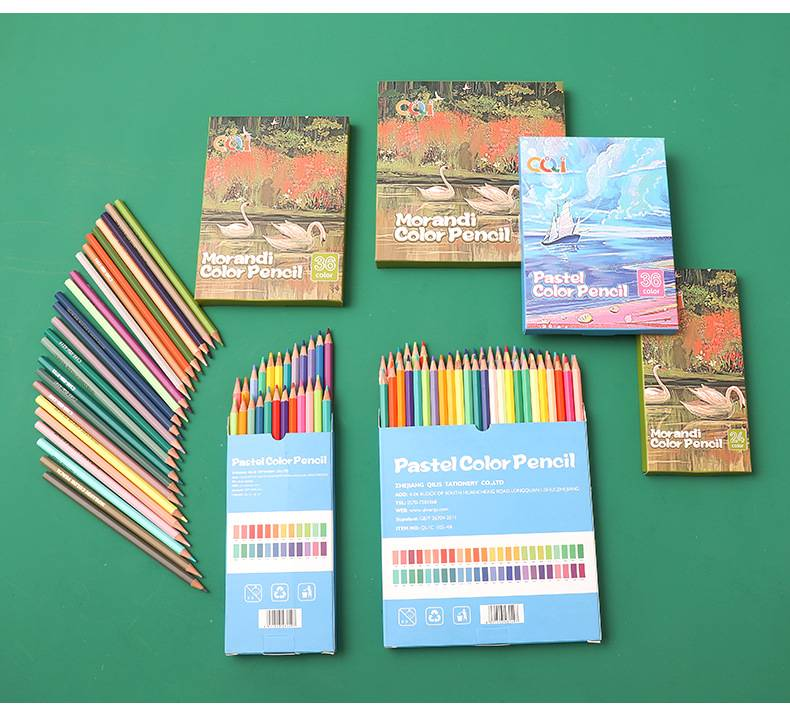 24-Color Skin Tone & Pastel Colored Pencils Set - Premium Wooden Art Pencils For Drawing, Sketching & Doodling_voghion.com
