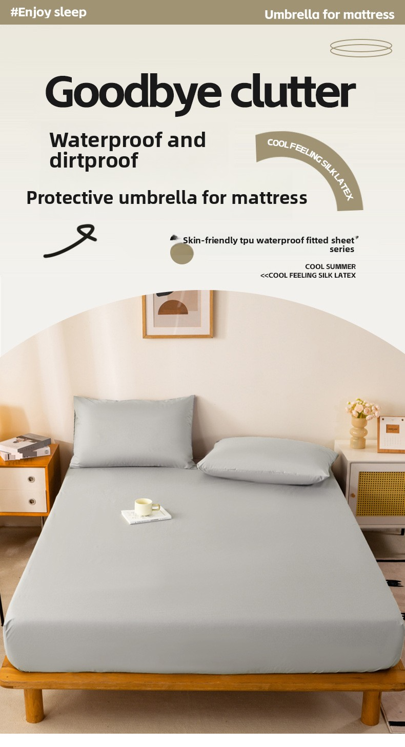 Drap-housse imperméable – Protège-matelas doux, respirant et antidérapant – Plusieurs couleurs et tailles (Austin, Yalien, bleu marine, rose, noir)_voghion.com