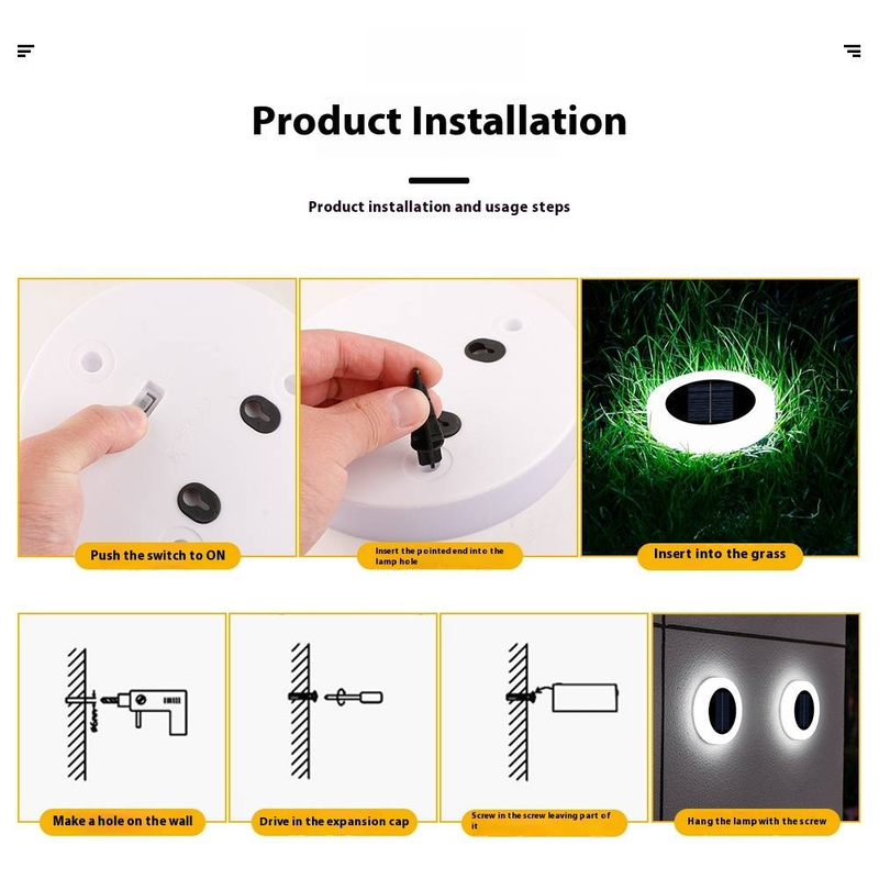 Solarbetriebene LED-Garten-Bodenleuchte – wasserdichte Landschaftsbeleuchtung für Außenwege, Rasenflächen und Terrassen (weißes/warmes Licht, 150 mm rund)_voghion.com