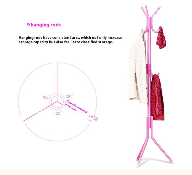 12-Hook Heavy-Duty Iron Coat Rack – Modern Wall-Mounted/Standing Garment Hanger, Space-Saving For Bedroom, Entryway & Dorm_voghion.com
