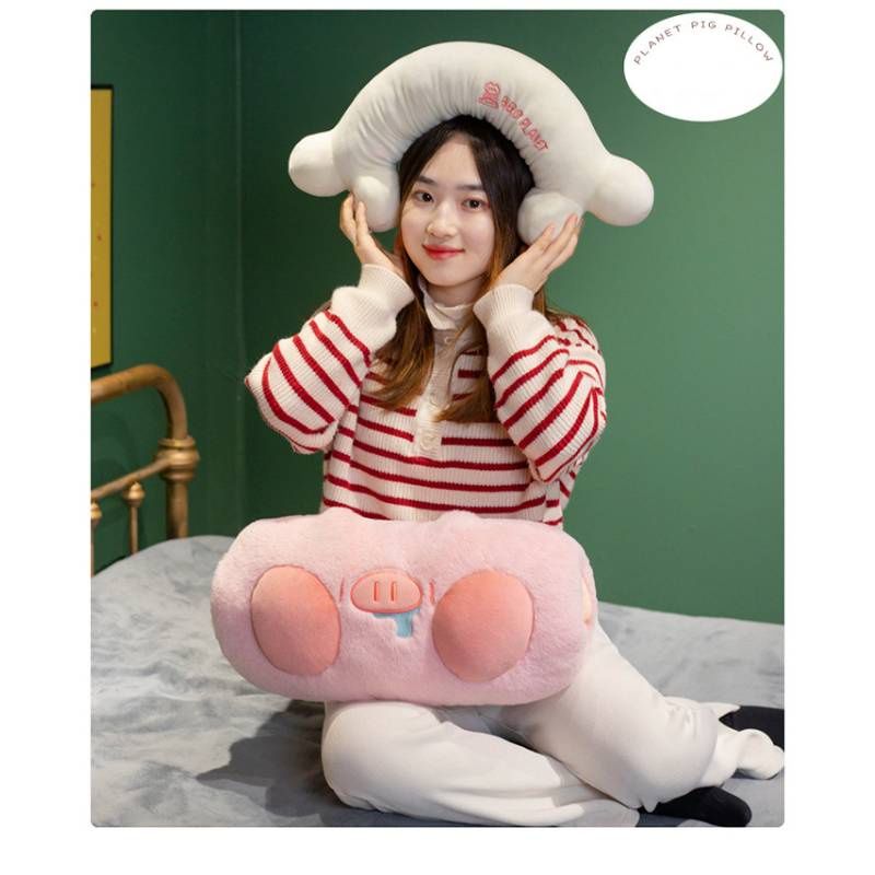 Maiale Energia Pianeta Osso Peluche Maiale Mano Calda Cuscino Regalo per Ragazze_voghion.com