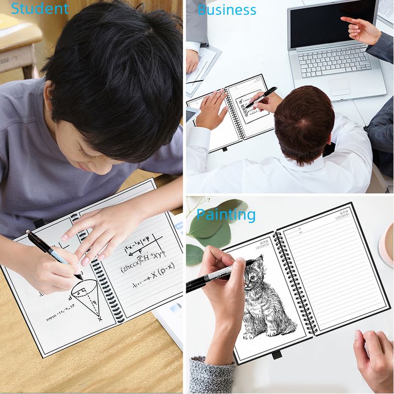 NEWYES PP Series notebook erasable intelligent repeatable writing APP drawing book e-student erasable_voghion.com