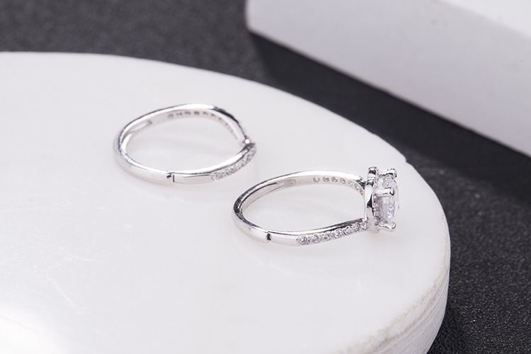 Anello di fidanzamento da donna in argento sterling S925 con doppio strato di micro-pavé, elegante design geometrico, regalo per matrimonio, anniversario e San Valentino_voghion.com