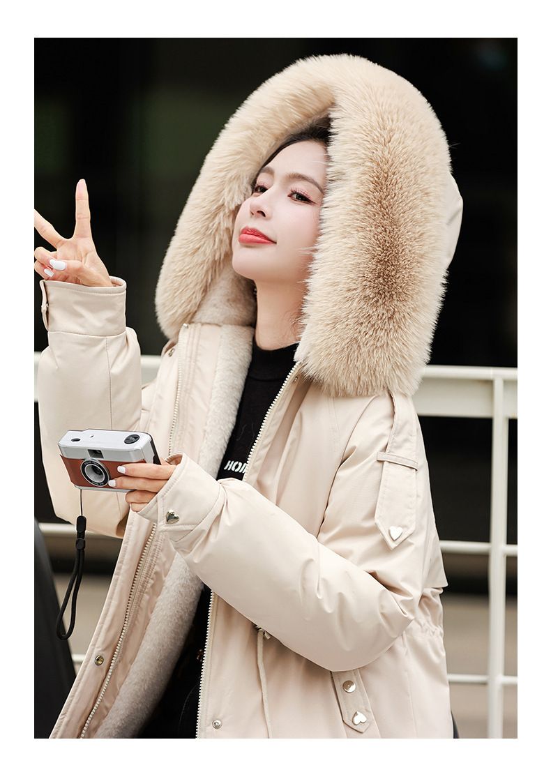 Gesteppte Parkajacke für Damen – Übergroßer Puffermantel mit Kapuze (Schwarz/Creme/Beige/Braun/Mint, M-XXL)_voghion.com