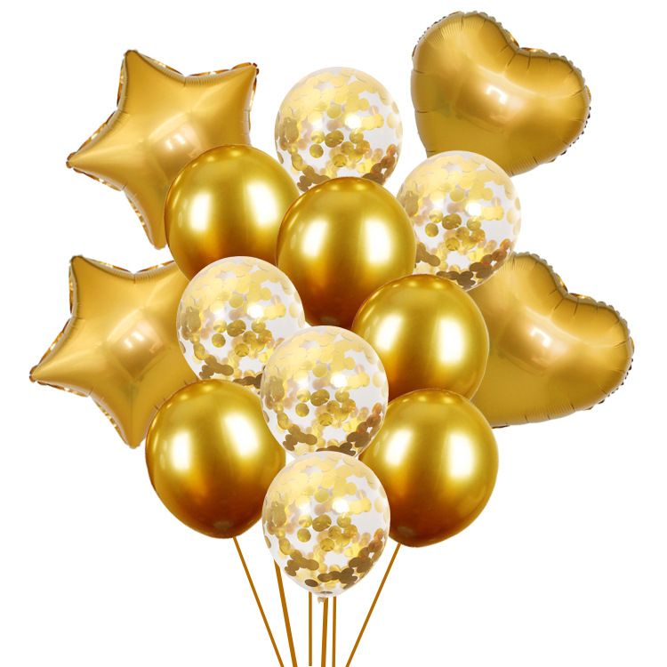 Set di palloncini coriandoli metallizzati da 18 pollici, palloncini in lattice cromati a specchio da 12 pollici per feste, matrimoni, compleanni_voghion.com
