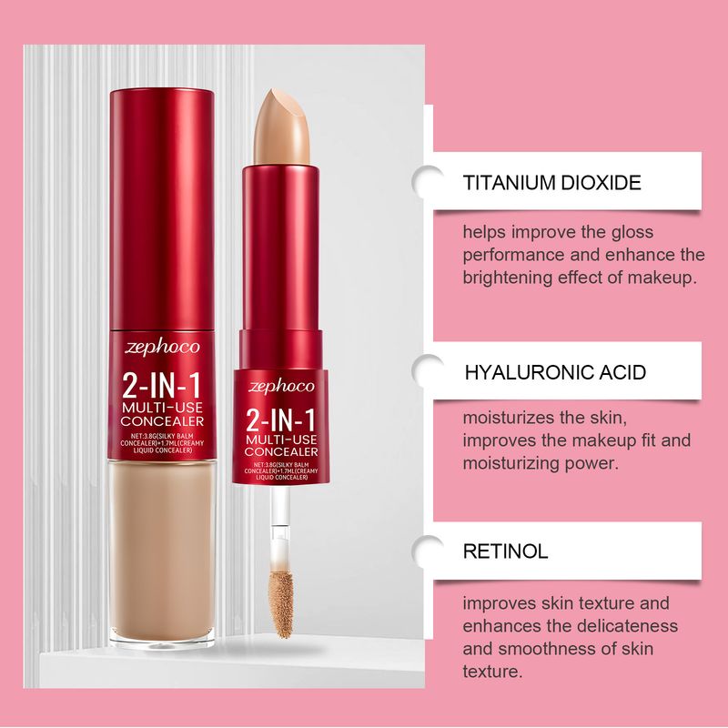 zephoco Liquid Concealer Series Natural Makeup Effect Lightweight And Comfortable Skin Tone Correction Oil Control_voghion.com