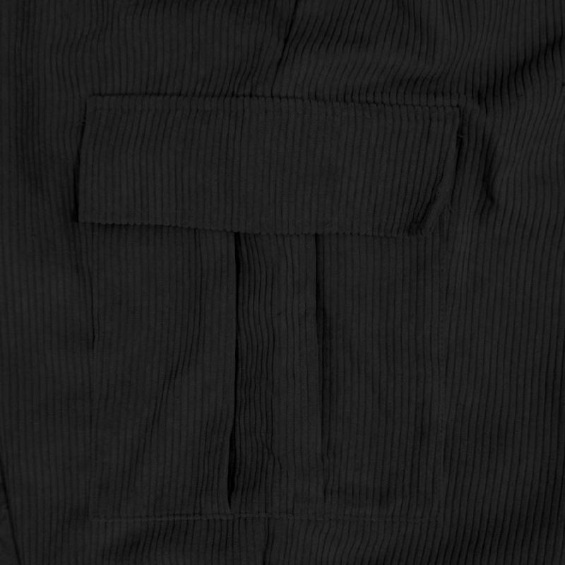 Men's Corduroy Relaxed Fit Straight Leg Pants - Comfortable Casual Trousers For Autumn Winter (Navy, Black, Gray, Army Green, Brick Red)_voghion.com
