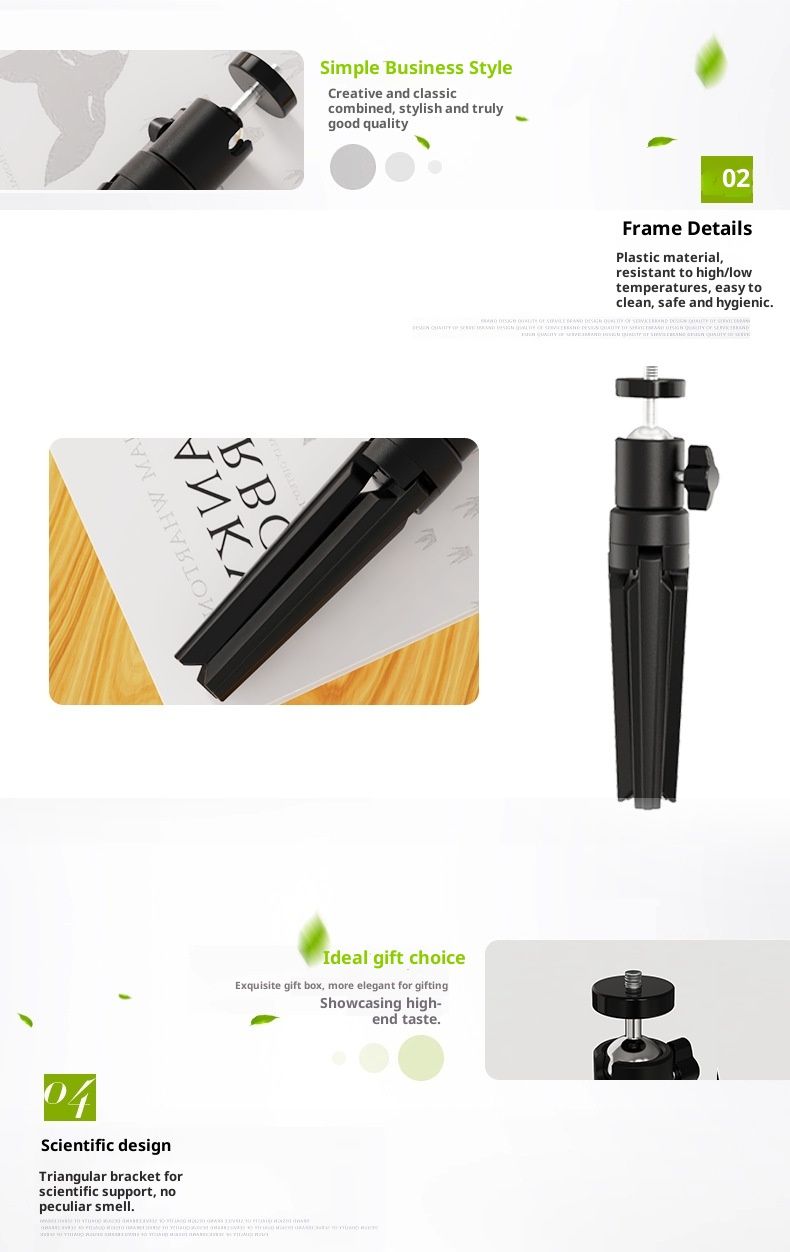 Telefono Fotocamera DSLR Streaming Live Proiettore Treppiede Desktop Piccolo Supporto Pieghevole_voghion.com