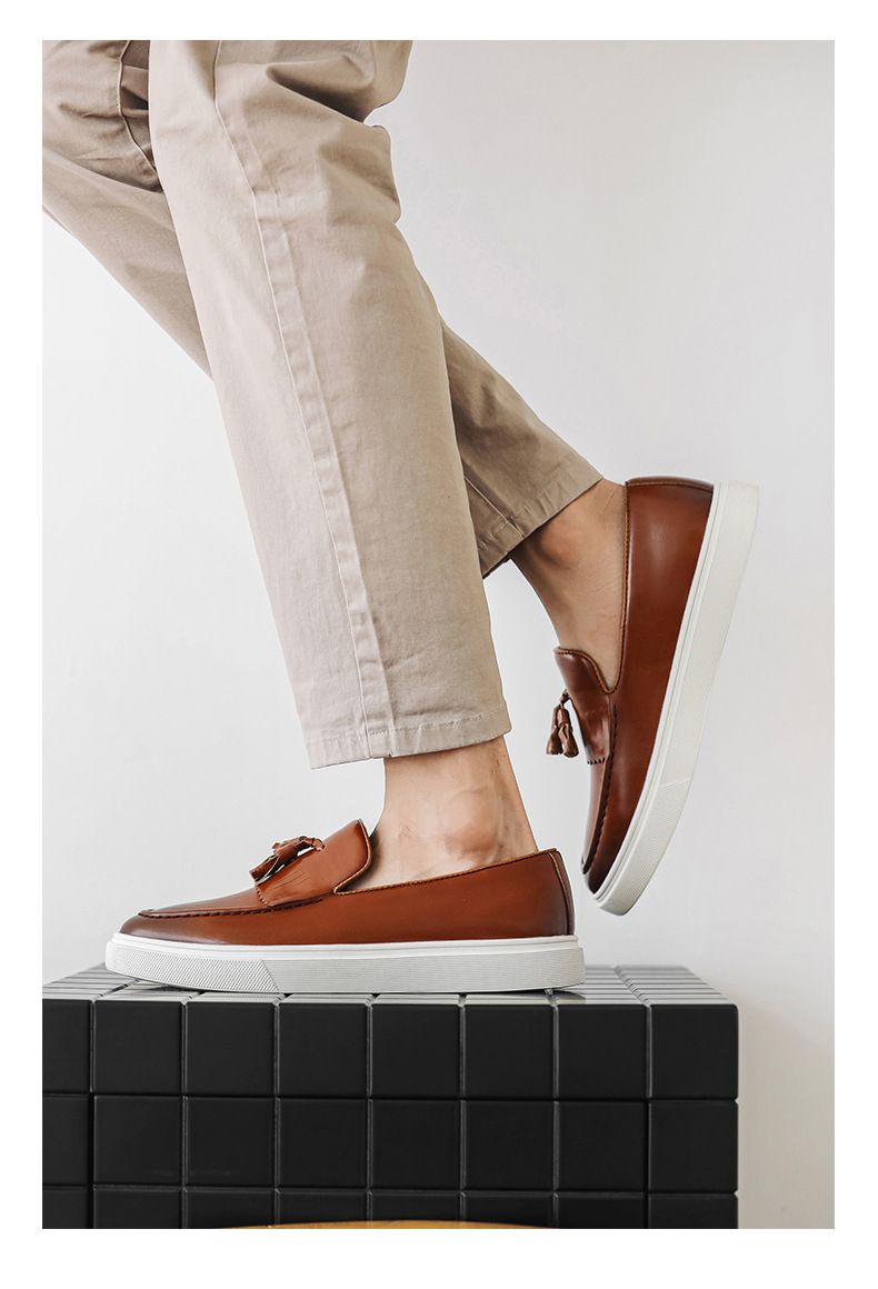 Mocassini da uomo fluidi, scarpe casual in pelle per uomo, comode scarpe slip-on con suola morbida per uomo_voghion.com