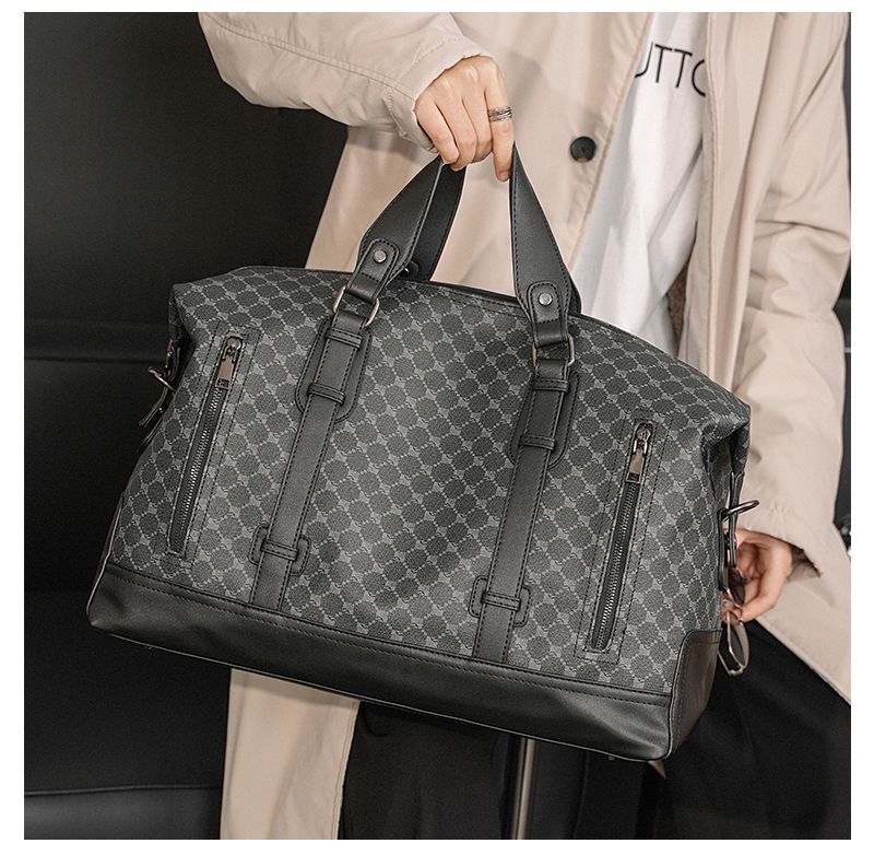Bolsa de viagem casual masculina estilo coreano com grande capacidade para atividades ao ar livre_voghion.com