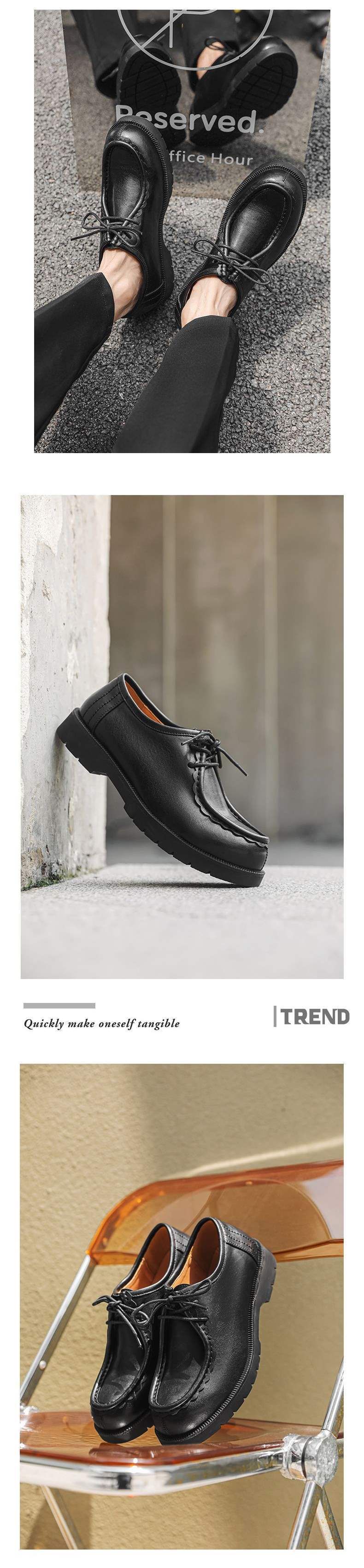 Scarpe derby da uomo in pelle francese stile canguro, stile giapponese, versatili, retrò, da lavoro e da pendolare_voghion.com