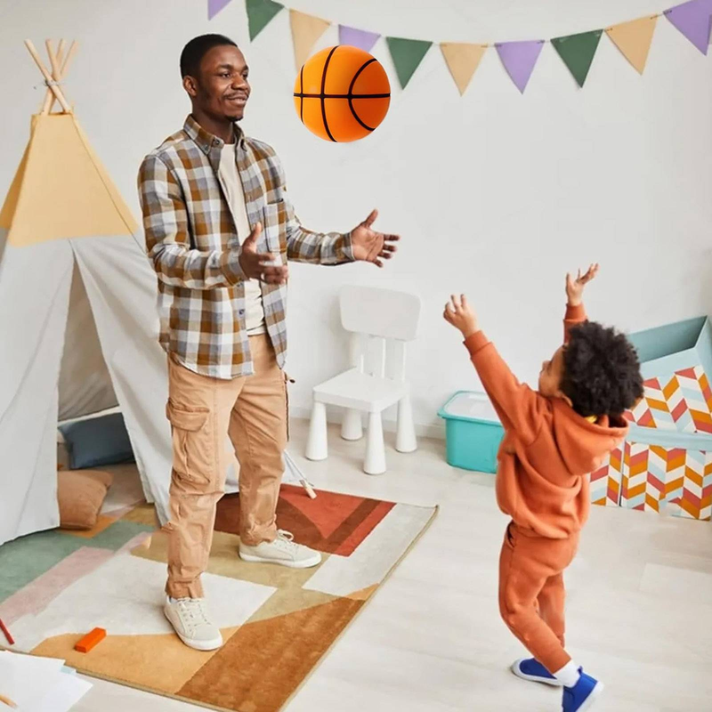 Silent Basketball Dribbling Indoor, Indoor Training Foam Ball Uncoated High-Density, Easy To Grip Quiet Ball For Various Indoor Activities_voghion.com