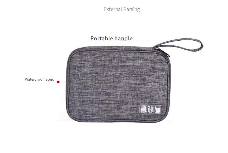 Funkcionális táskák Power Bank digitális tárolótáska Kationos kézi adatkábel tárolódoboz táska Multifunkcionális U lemezes digitális táska_voghion.com