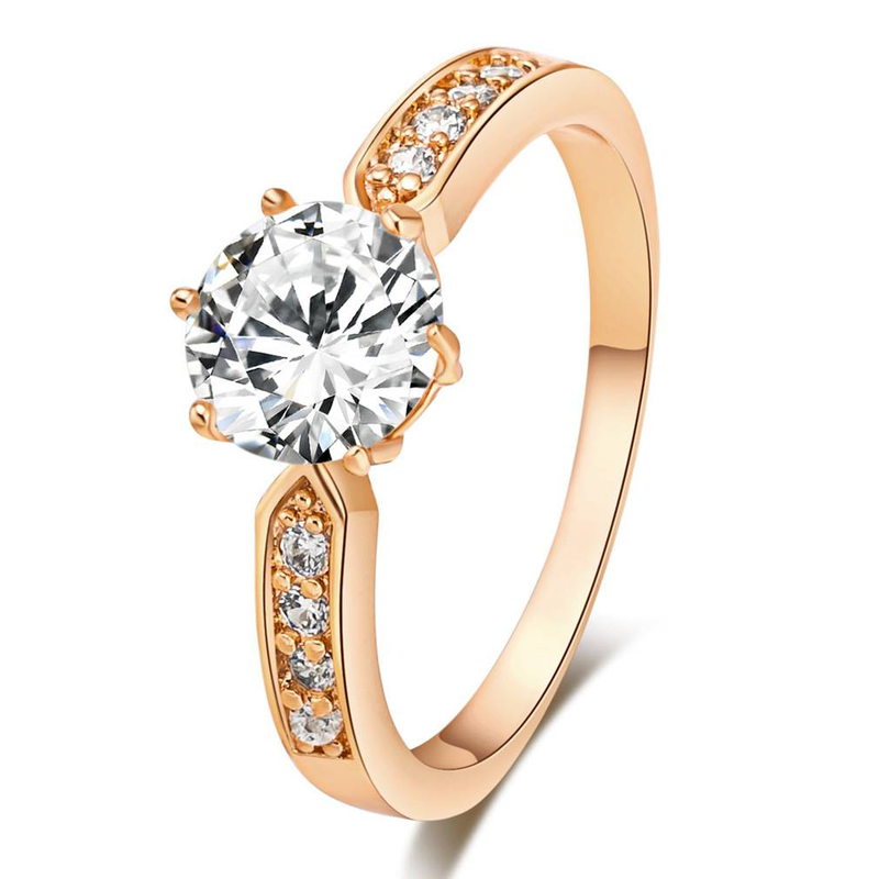 Damenschmuck Superglänzender Zirkonschmuck Beliebte Online-Modelle Goldringe für Freundinnen Geschenke_voghion.com