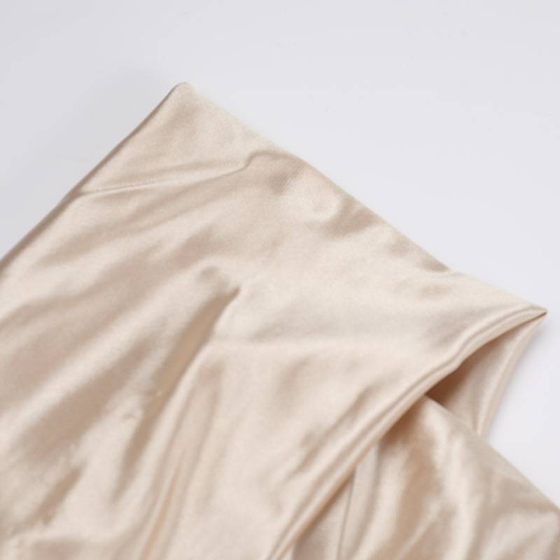 Off Shoulder Side Split Open Backpack Hip A-line High Waist Women's Dress_voghion.com