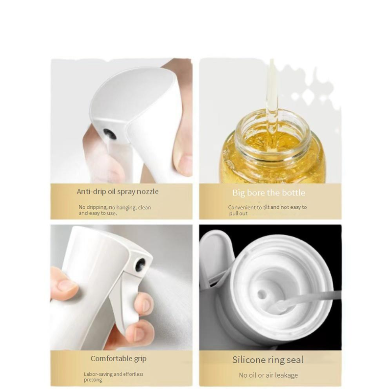 Glass Oil Spray Bottle For Kitchen - 350ml Fine Mist Olive Oil Sprayer For Air Fryer & Cooking (BPA-Free Leakproof Adjustable Nozzle)_voghion.com