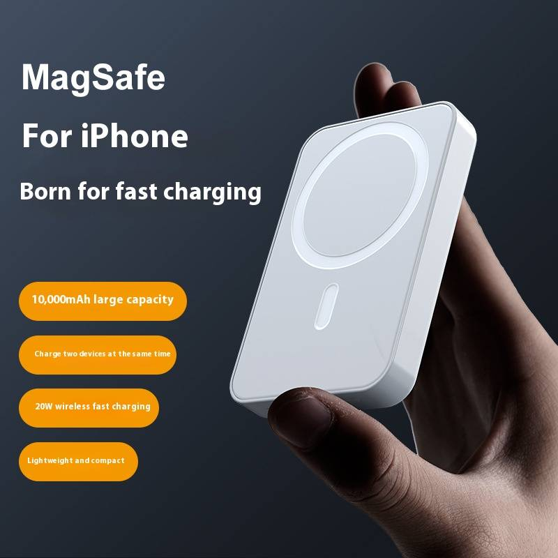 Magnetische draadloze powerbank 10000mAh PD snel opladen draagbare batterij voor iPhone en Android - Slank en lichtgewicht_voghion.com