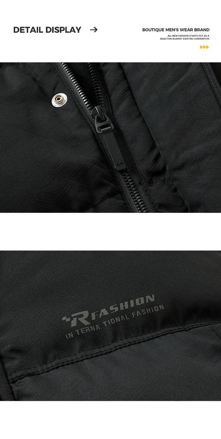 Herren-Winterjacke mit Graphen-Futter, winddichtes 3D-Design, verdickter warmer Mantel für kaltes Wetter, modischer, lässiger Kapuzenmantel mit Reißverschluss_voghion.com