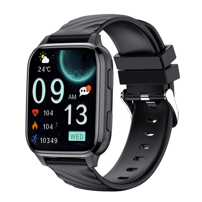 FW12 Smart Watch With Bluetooth Calling, Heart Rate & Blood Oxygen Monitor, Step Counter, Multi-Language Support_voghion.com