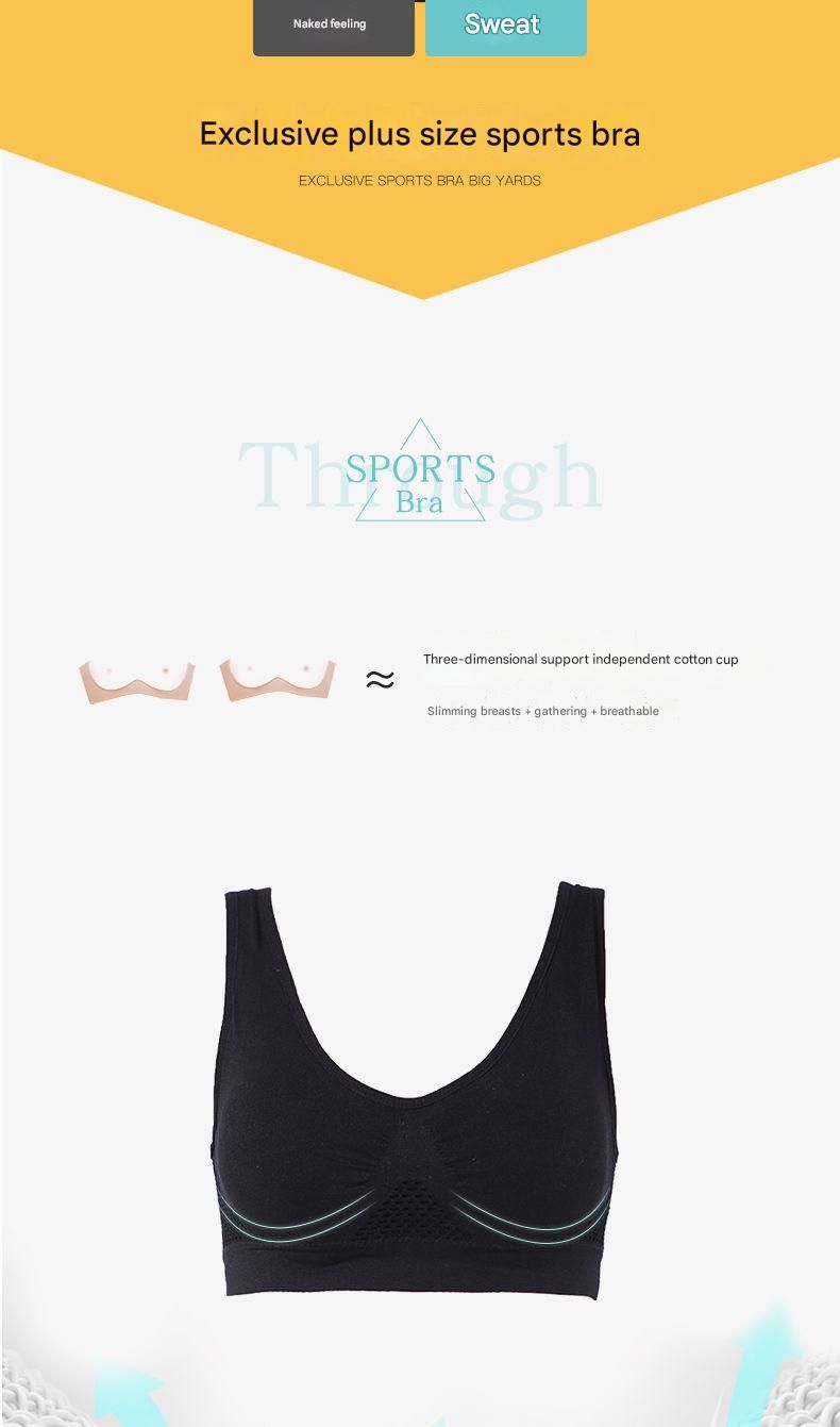 Reggiseno sportivo da allenamento taglie forti, top da allenamento per donna, supporto elevato, taglie grandi, traspirante, bella schiena arricciata, maglia cava, per corsa e yoga_voghion.com